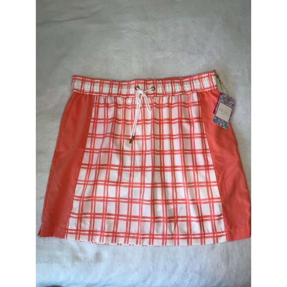 Stella Parker Sport Pull-On Skort Size Medium Window Pane Plaid UPF 50+ - Picture 2 of 6